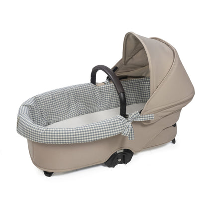 Paseo Walking Mum Cubrecuco Dual + Funda Colchón Ajustable Praliné Vichy/Rayas Menta multicolor para bebe