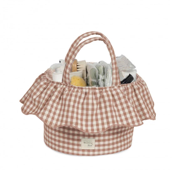 En Casa Walking Mum Cesta Organizadora Praliné Vichy Moka multicolor para bebe