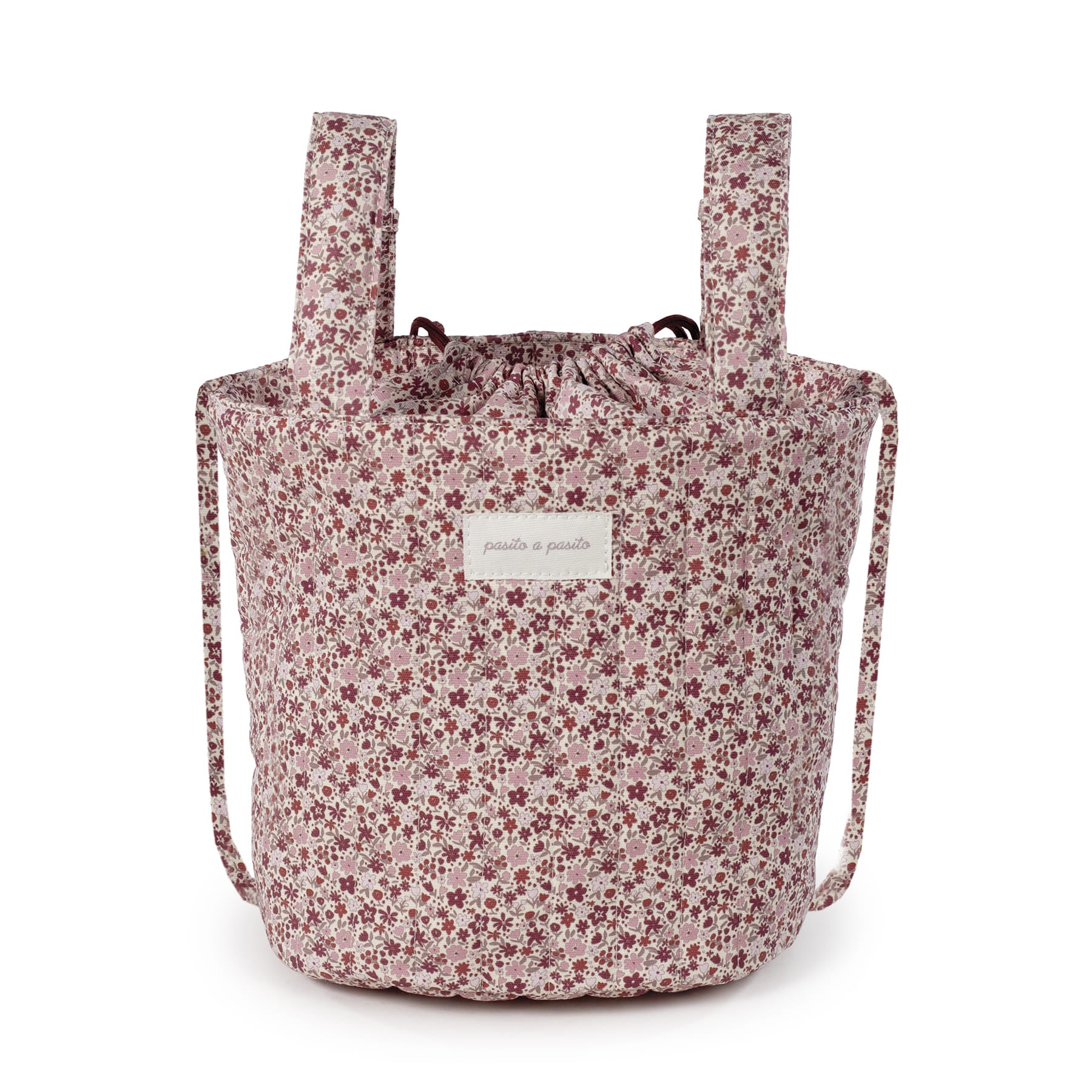 Paseo Pasito A Pasito Bolsa Bucket Cherry Flores rosa para bebe