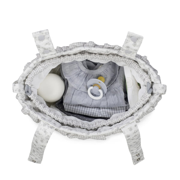 Paseo Pasito A Pasito Bolso Bouquet Little Bloom Flowers Gris multicolor para bebe