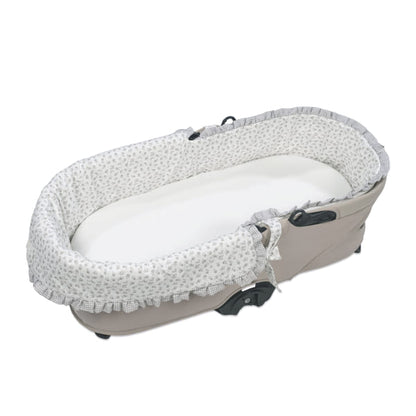 Paseo Pasito A Pasito Cubrecapazo Dual+Bajera Ajustable Little Bloom Flowers Gris multicolor para bebe