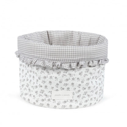 Baño Pasito A Pasito Cestito Home Little Blooom Flor Gris multicolor para bebe
