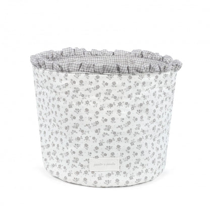 Baño Pasito A Pasito Cestito Home Little Blooom Flor Gris multicolor para bebe