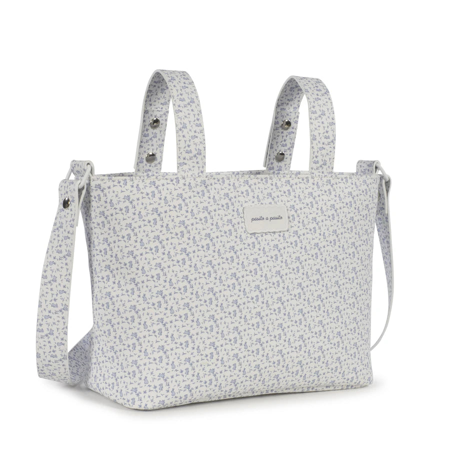 Paseo Pasito A Pasito Crossbody Maison Tender Conejitos azul para bebe