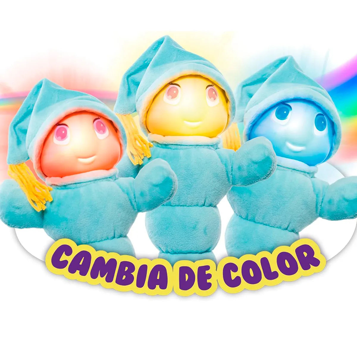 Muñecas Y Peluches Molto Gusyluz Arcoiris Día Y Noche azul para niños
