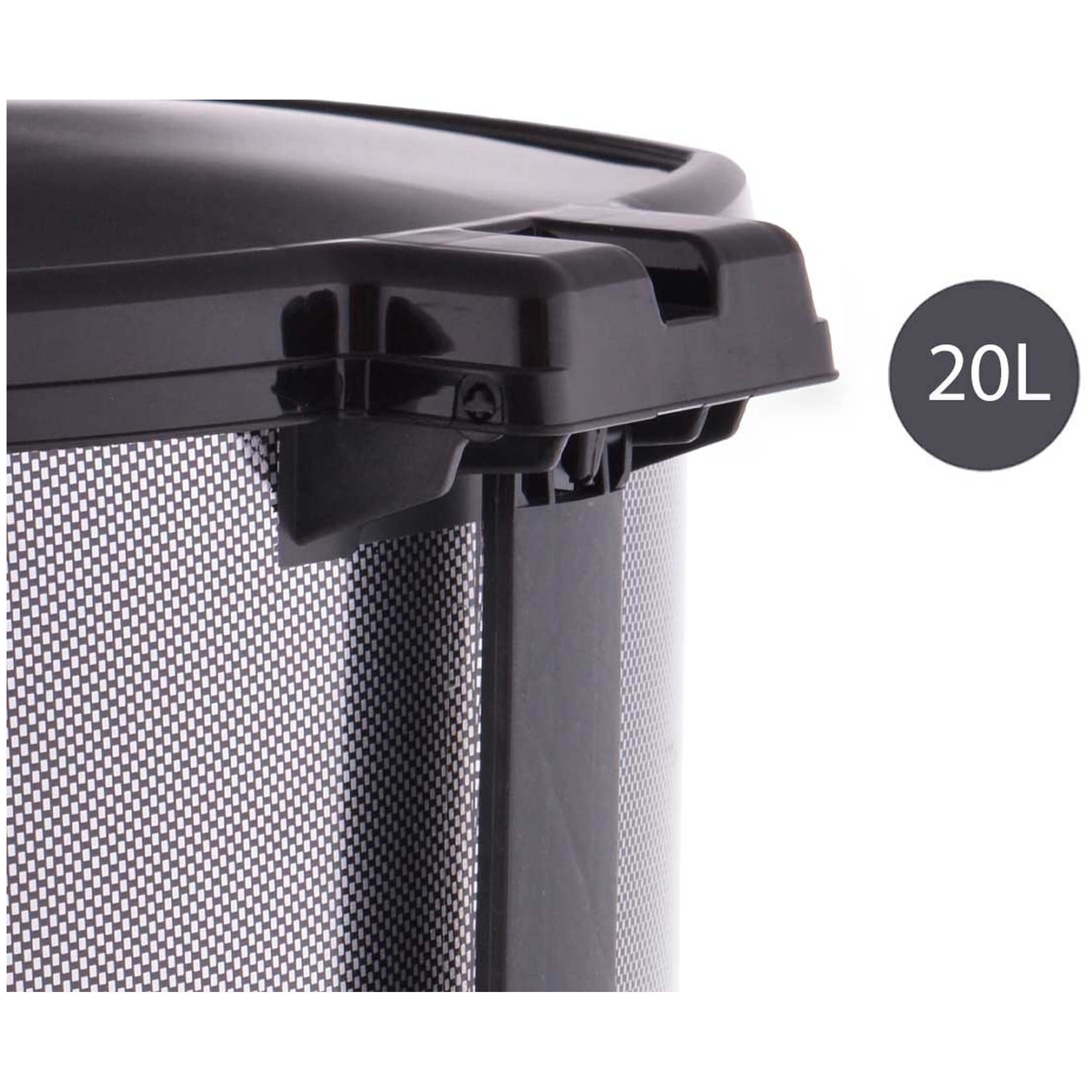 Utensilios Arte Regal Papelera Plastico Pedal Fibra Carbono 20L
