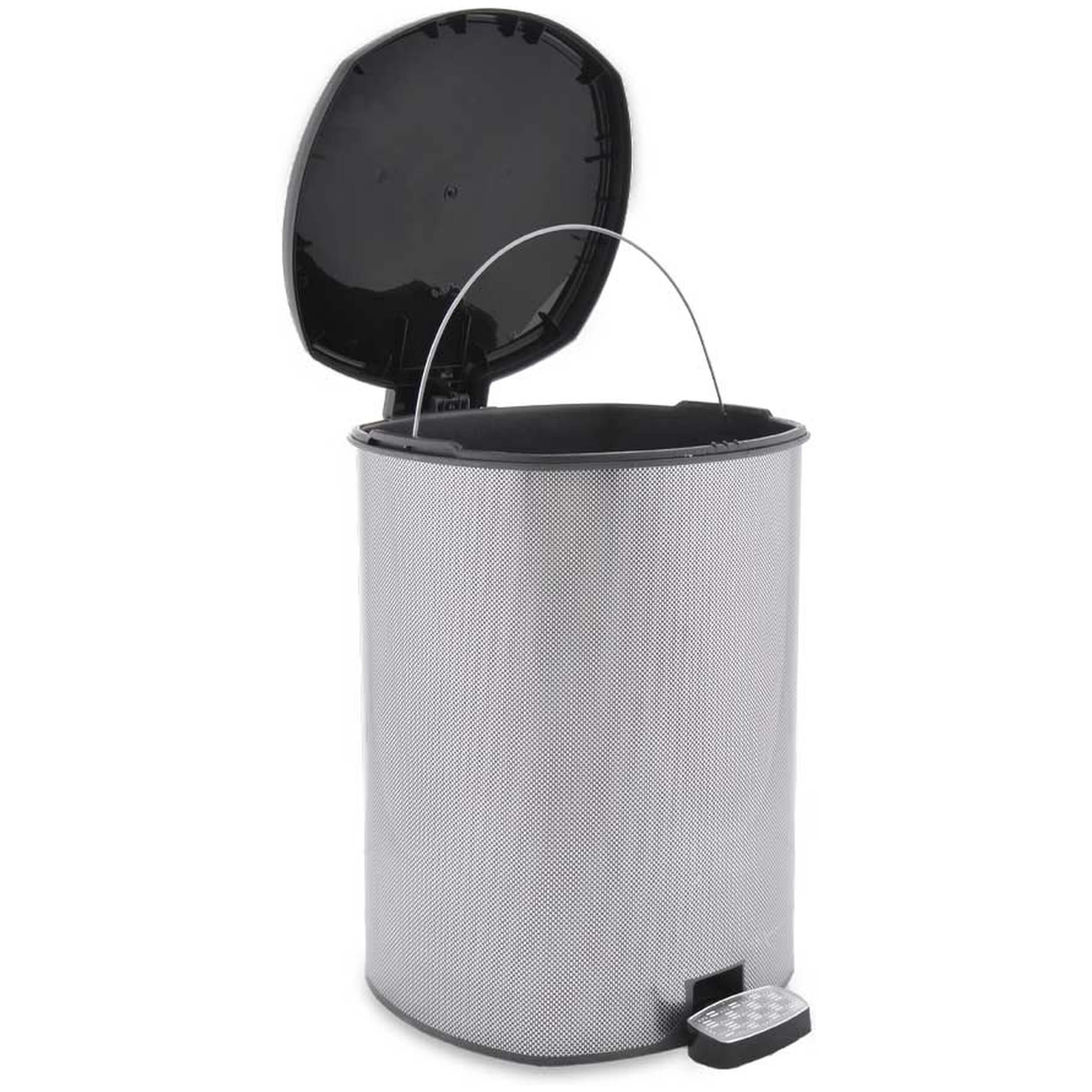 Utensilios Arte Regal Papelera Plastico Pedal Fibra Carbono 20L