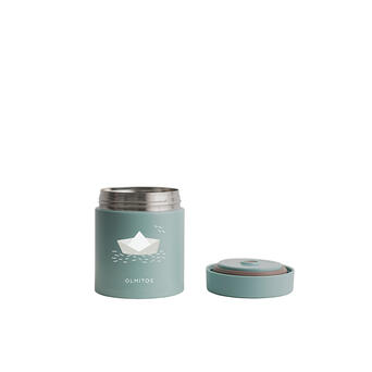 Para Comer Olmitos Set Termo Líquidos 480Ml + Termo Sólidos  550 Ml Paperboat Verde verde para bebe
