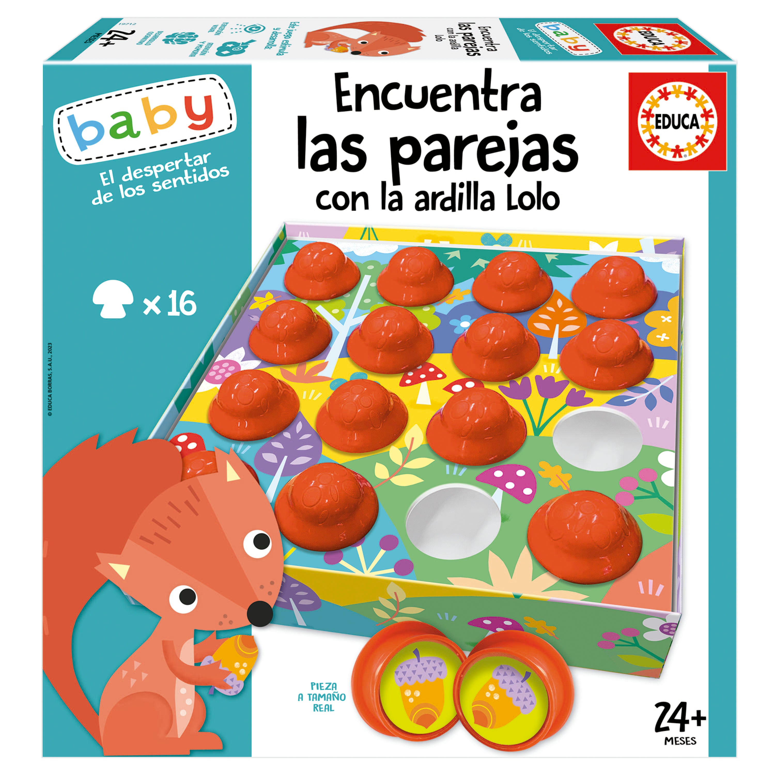Juegos De Mesa Educa Baby El Despertar De Los Sentidos - Encuentra Las Parejas Con La Ardilla Lolo multicolor para niños