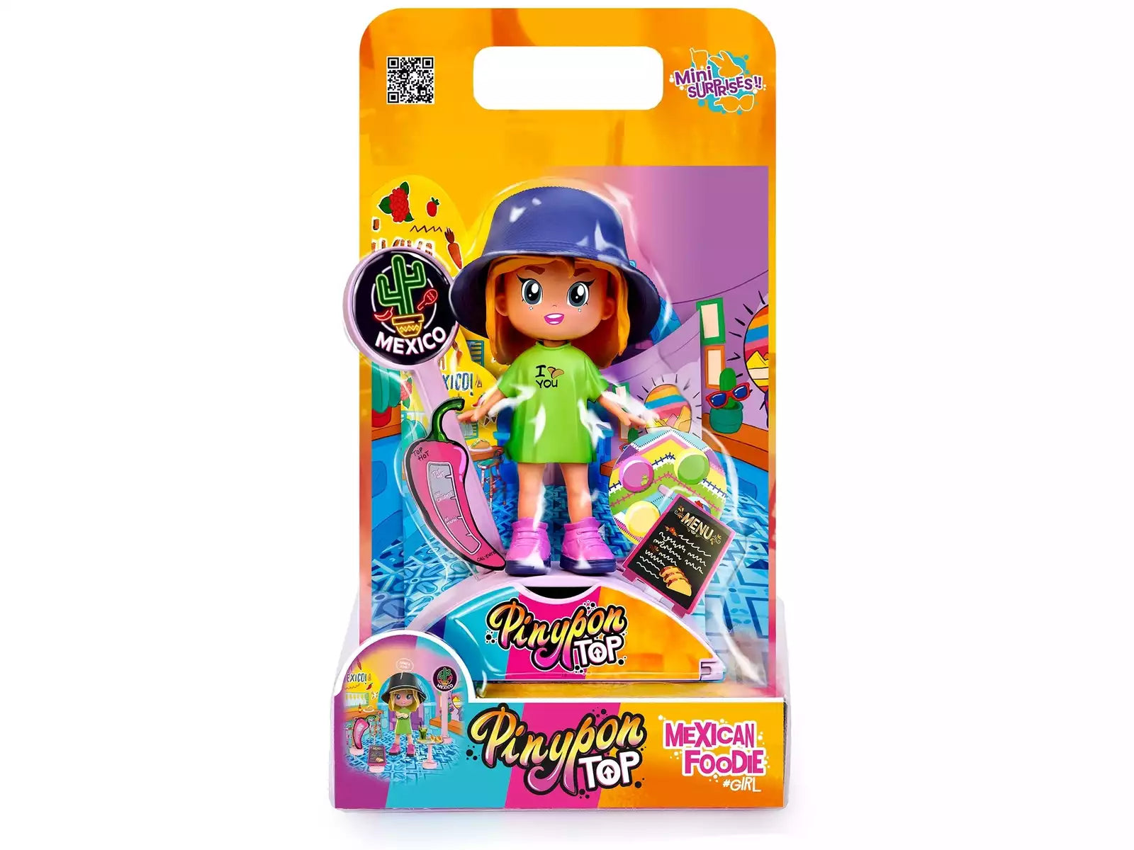 Figuras Y Minimundos Famosa Pinypon Top Mexican Foodie Girl Con Accesorios multicolor para niños