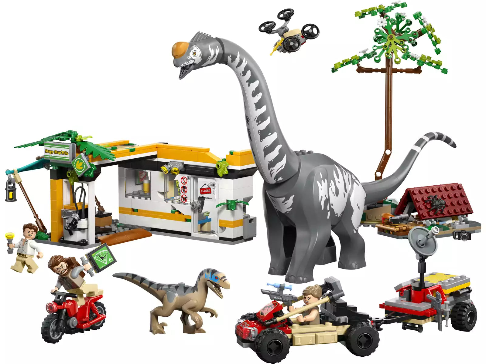 Construcciones Y Puzzles Lego Lego Jurassic World - Misión De Seguimiento : Raptor Y Titanosaurus multicolor para niños