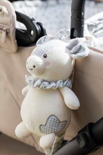 Regalos Pasito A Pasito Peluche Vaca Little Bloom Vichy Gris multicolor para bebe