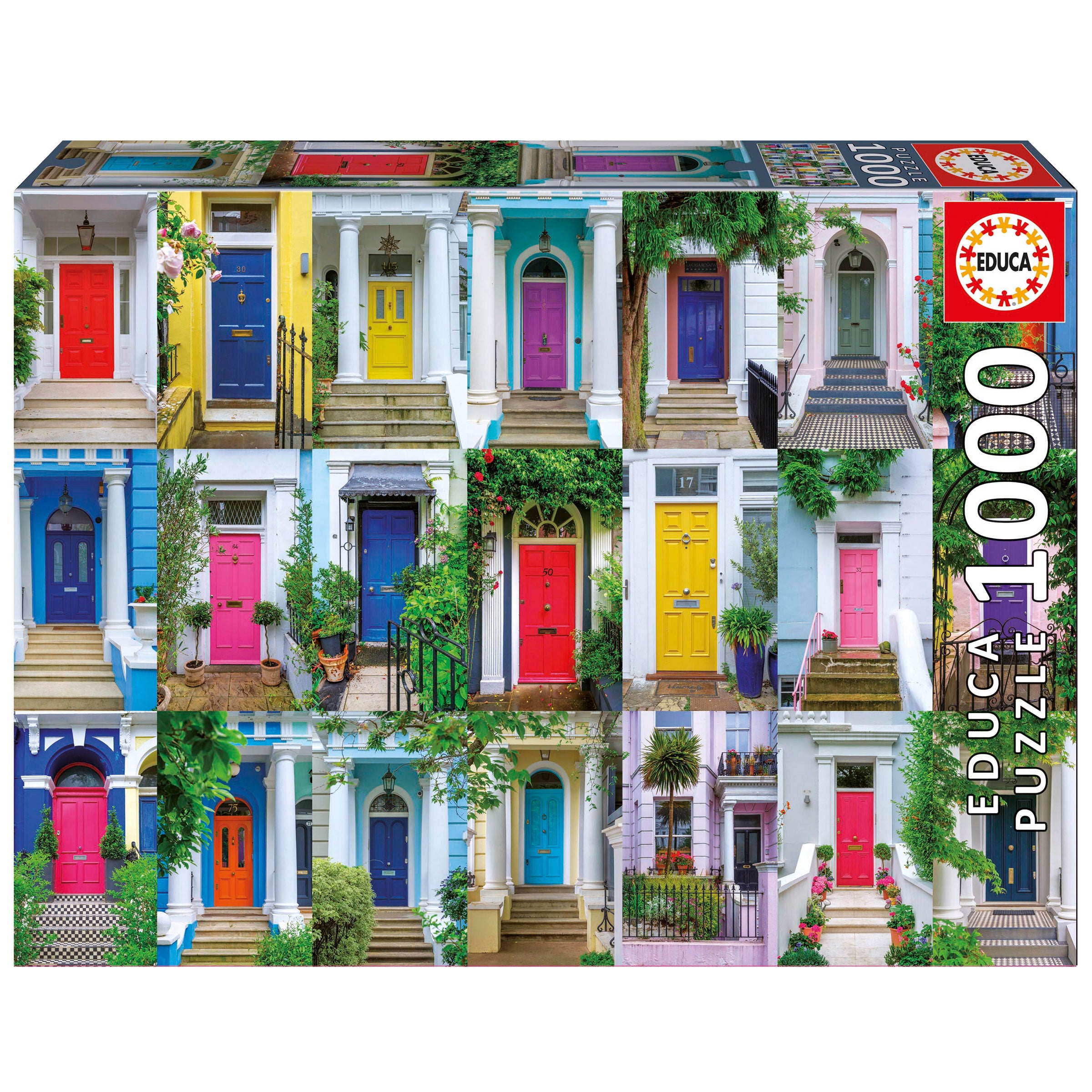 Construcciones Y Puzzles Educa Puzzle 1000 Piezas Puertas De Notting Hill multicolor para niños