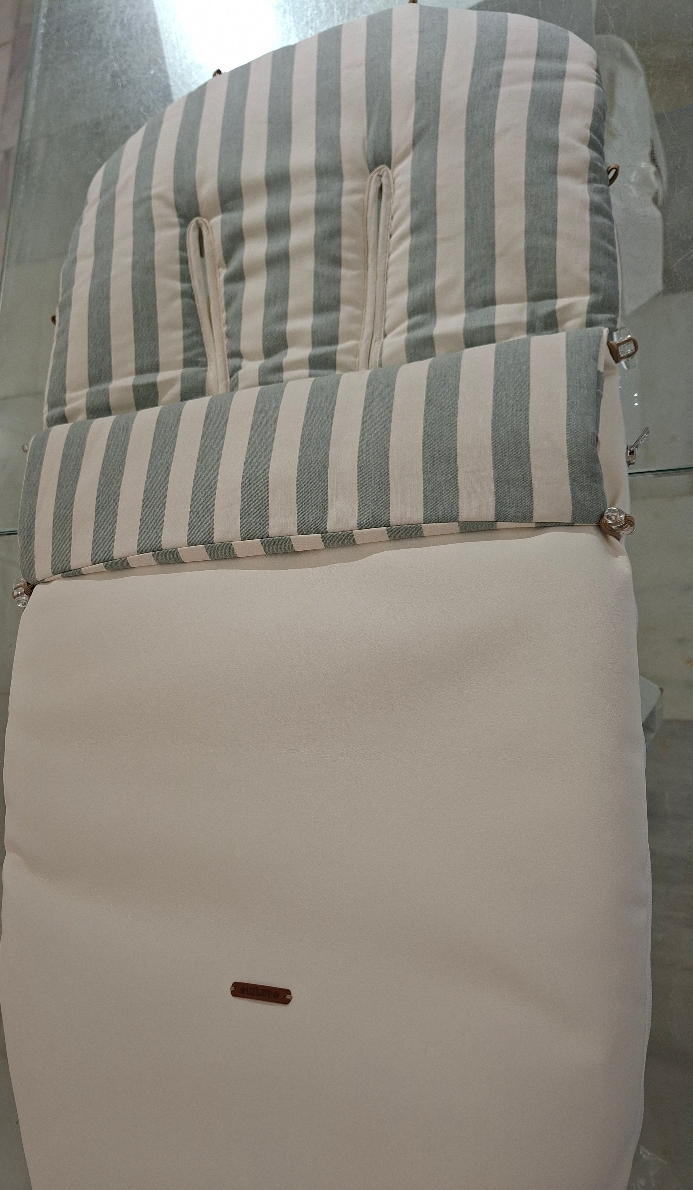 Paseo Uzturre Saco Silla Universal Raya menta para bebe