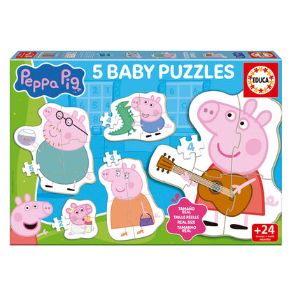 Juegos De Mesa Educa 5 Baby Puzzles Peppa Pig multicolor para niños