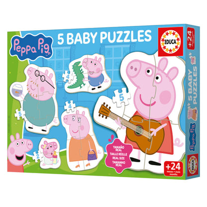 Juegos De Mesa Educa 5 Baby Puzzles Peppa Pig multicolor para niños