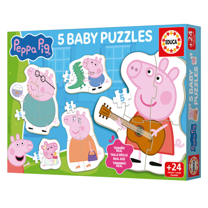 Juegos De Mesa Educa 5 Baby Puzzles Peppa Pig multicolor para niños