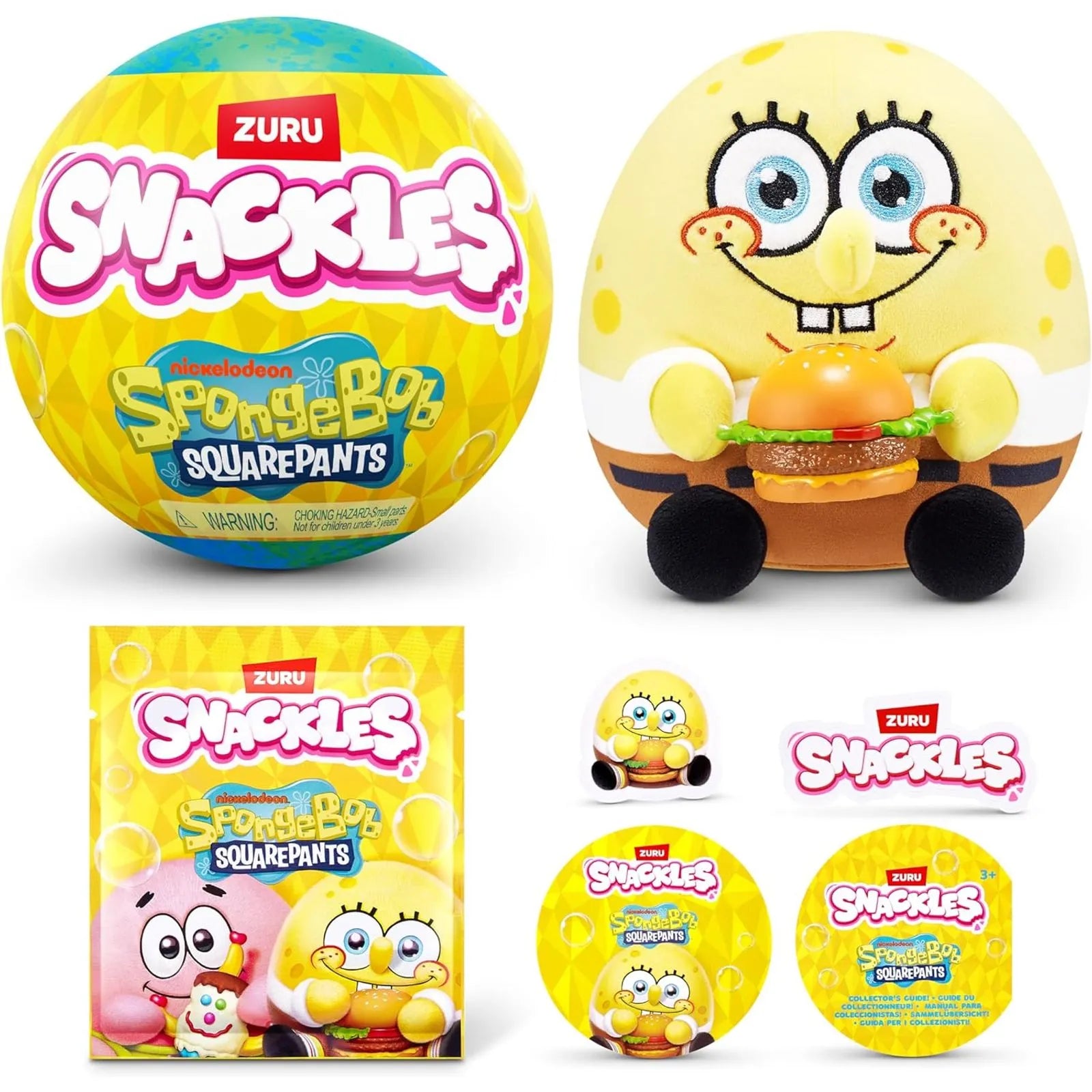 Figuras Y Minimundos Zuru Snackles Character-Series 1-Spongebob Sq amarillo para niños