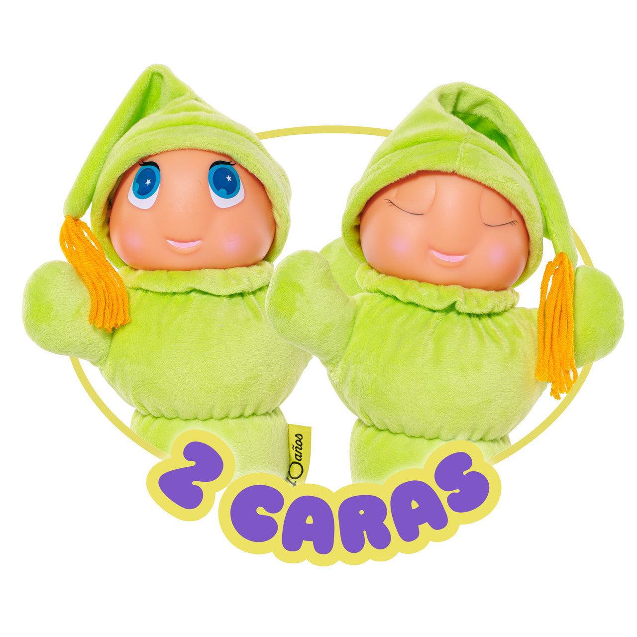 Muñecas Y Peluches Molto Gusyluz 2 Caras Edición Especial 40 Años verde para niños