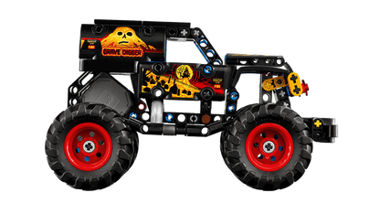 Construcciones Y Puzzles Lego Monster Jam Grave Digger Fuego Y Hielo negro para niños