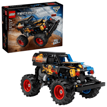 Construcciones Y Puzzles Lego Monster Jam Grave Digger Fuego Y Hielo negro para niños