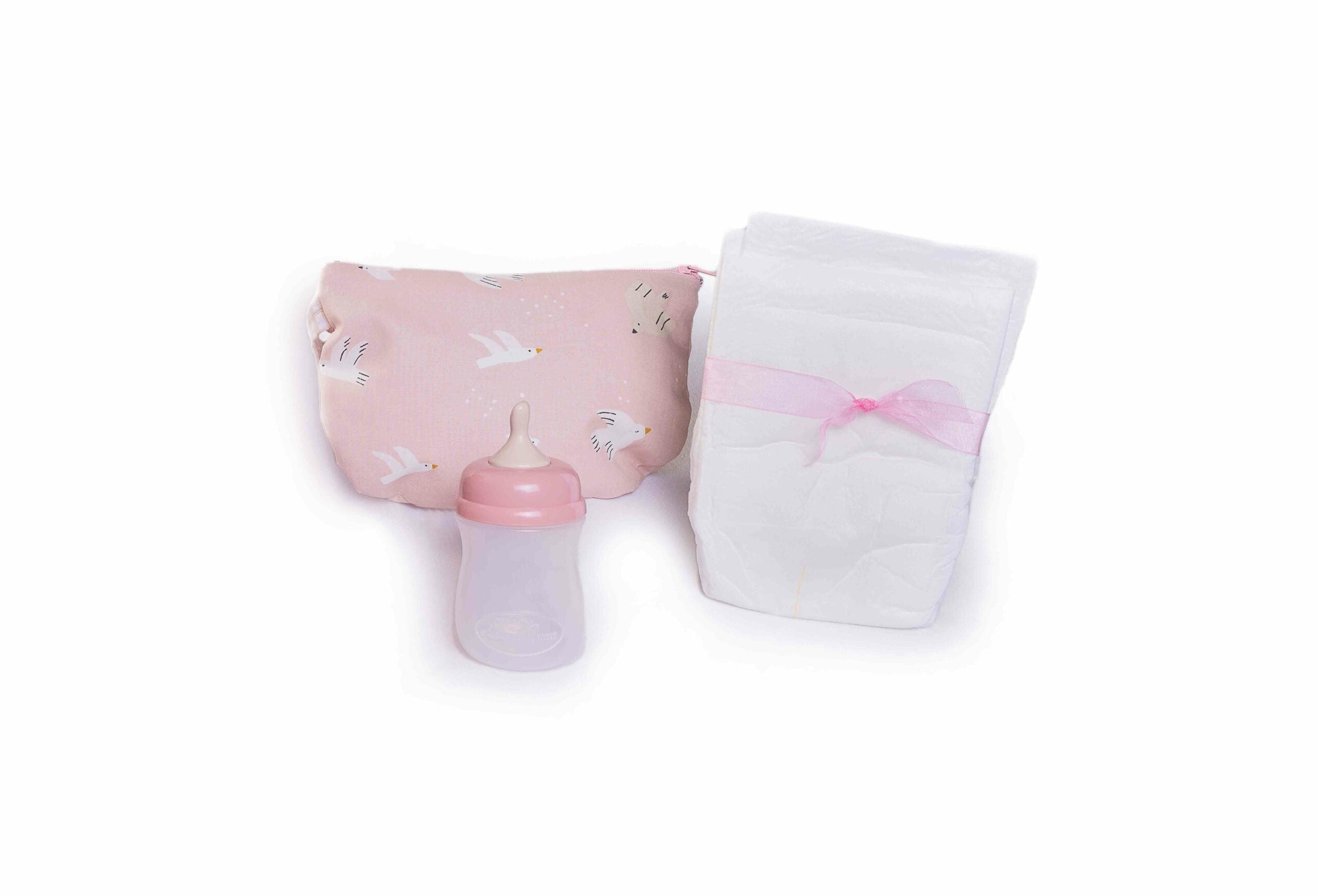 Muñecas Y Peluches Muñecas Antonio Juan Recien Nacida Mia Hace Pipi Con Neceser rosa para niños