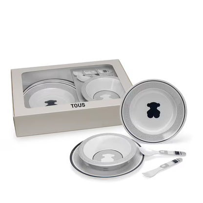 Para Comer Tous Set Vajilla Melamina 5 Piezas Feeding Gris gris para bebe