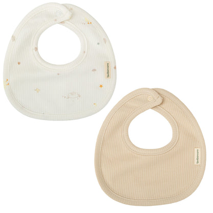 Para Comer Bimbidreams Set 2 Baberos 19X19 Cm Happy Forest Blanco/Lino multicolor para bebe