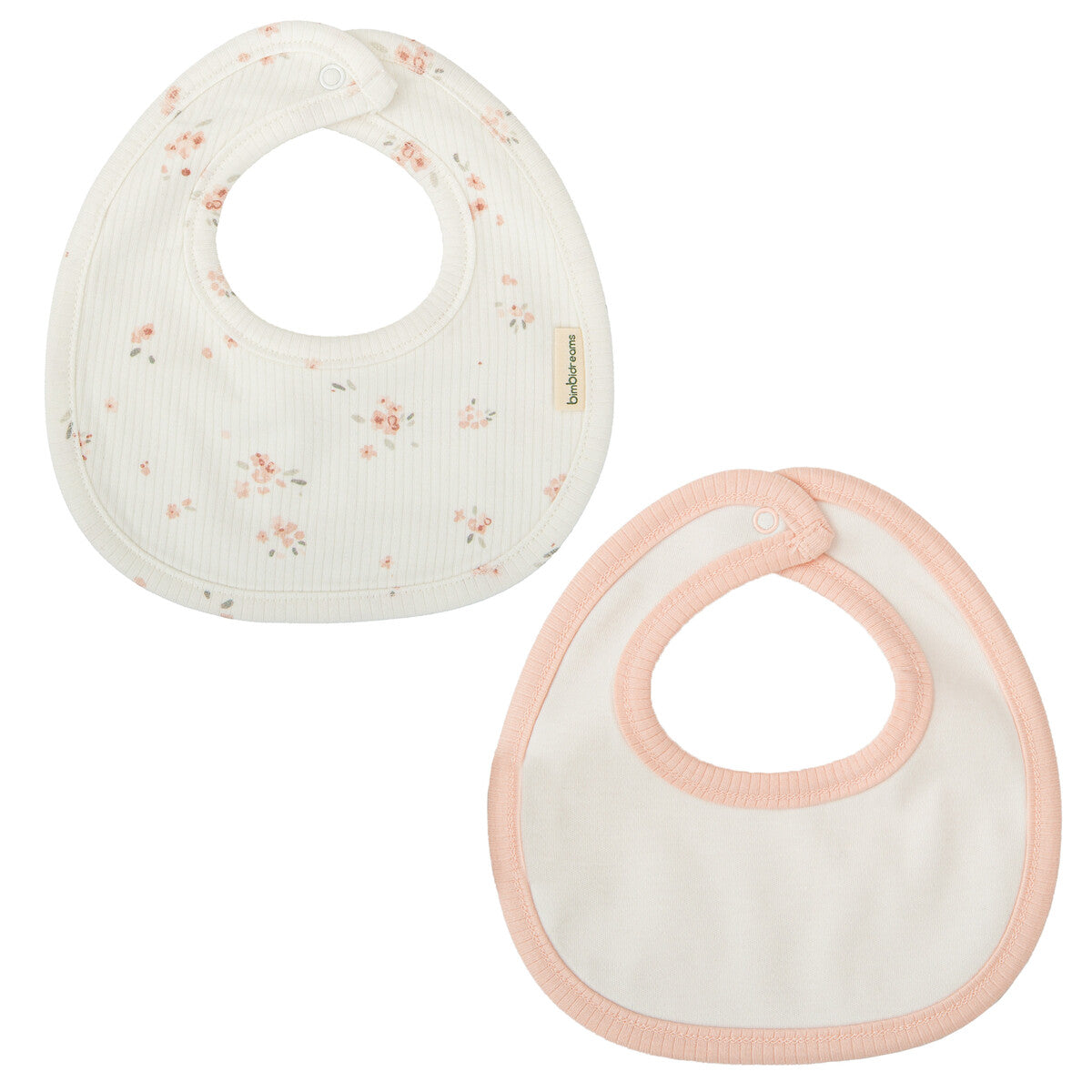 Para Comer Bimbidreams Pack 2 Baberos 19X19 Cm Monet Blanco Rosa rosa para bebe