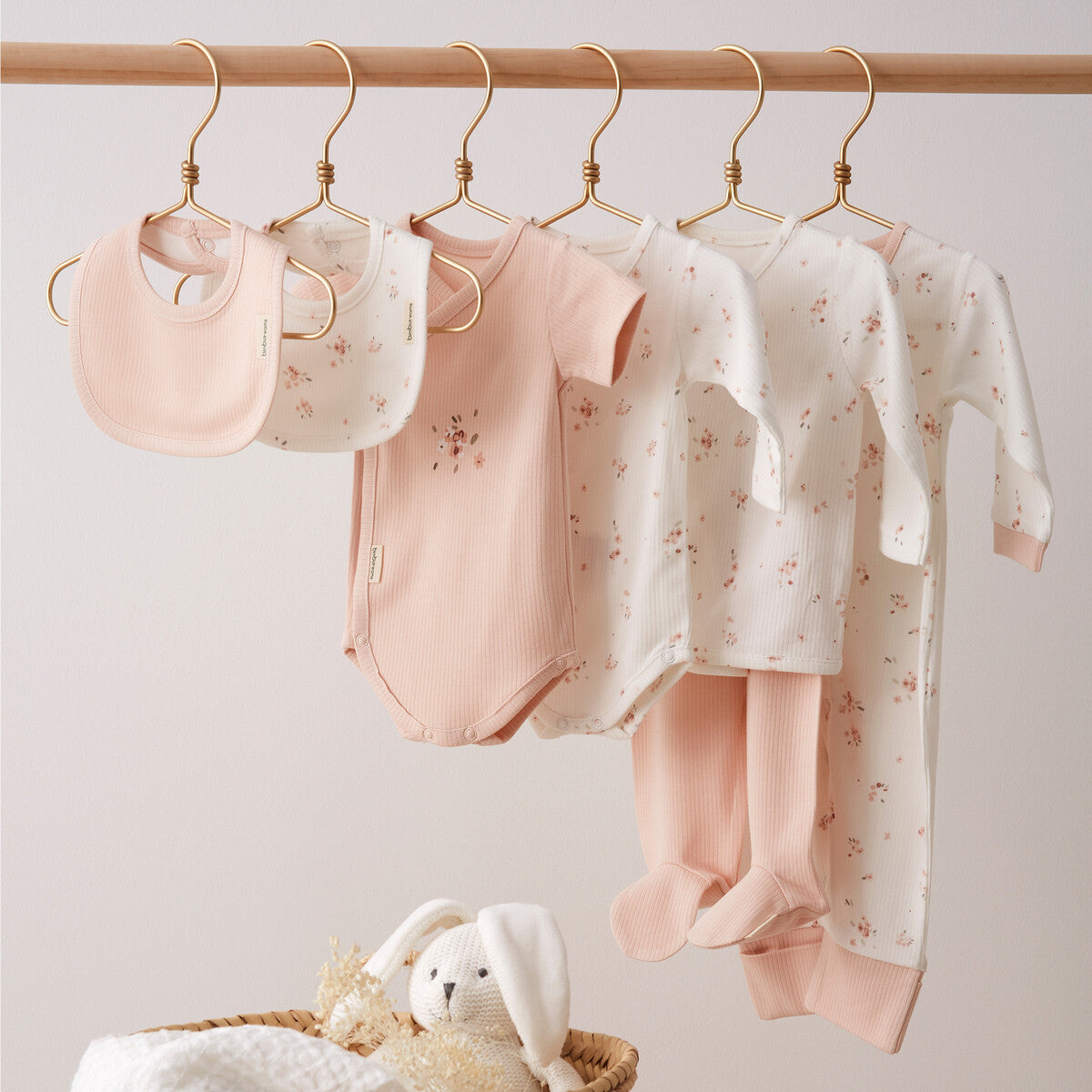 Para Comer Bimbidreams Pack 2 Baberos 19X19 Cm Monet Blanco Rosa rosa para bebe