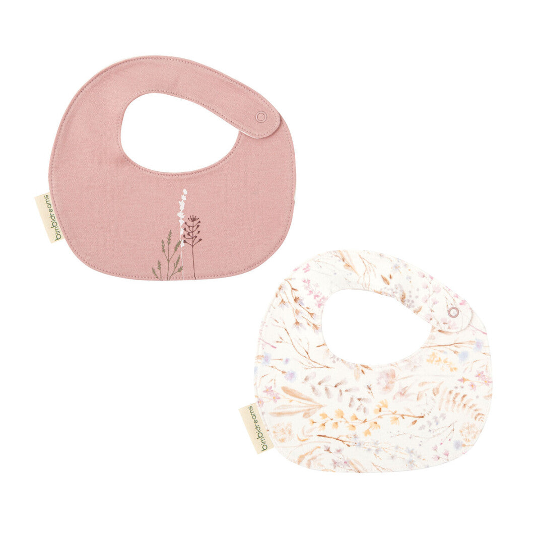 Para Comer Bimbidreams Pack 2 Baberos 19X19 Cm Niza Blanco/Lila rosa para bebe