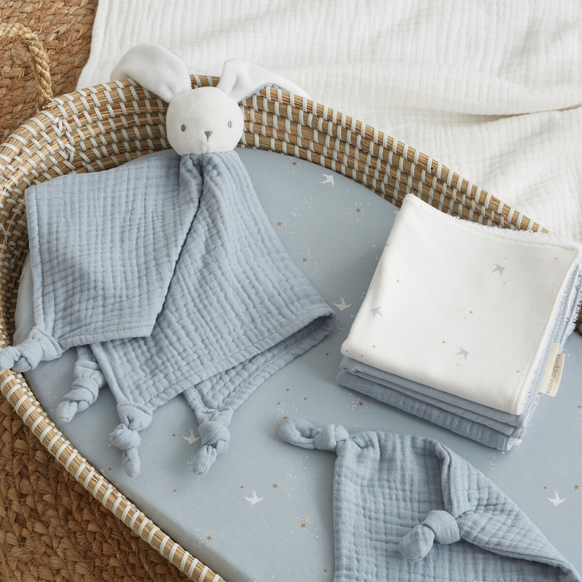 Regalos Bimbidreams Dou Dou Conejito Matalase Azul Grisáceo multicolor para bebe