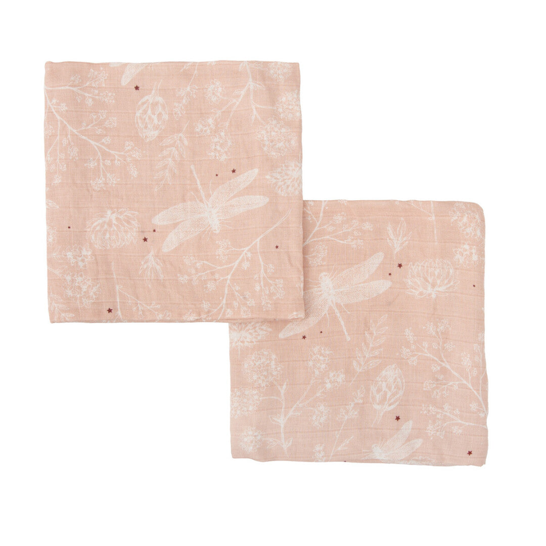 Paseo Bimbidreams Pack 2 Gasitas Bambú 60X60 Cm Dafne Rosa rosa para bebe