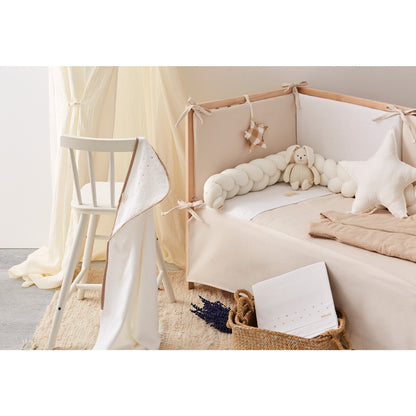 En Casa Bimbidreams Tríptico Sabanas Cuna Punto Lino Beige beige para bebe