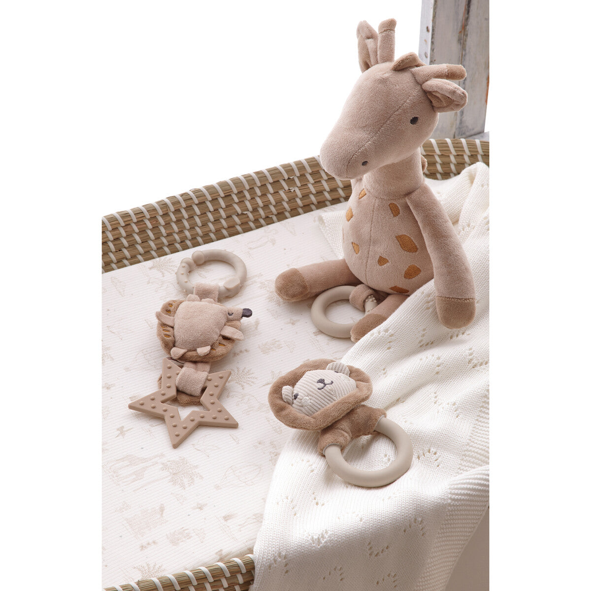 Muñecas Y Peluches Bimbidreams Peluche Musical Jirafa  30 Cm Noe Blanco/Lino beige para bebe