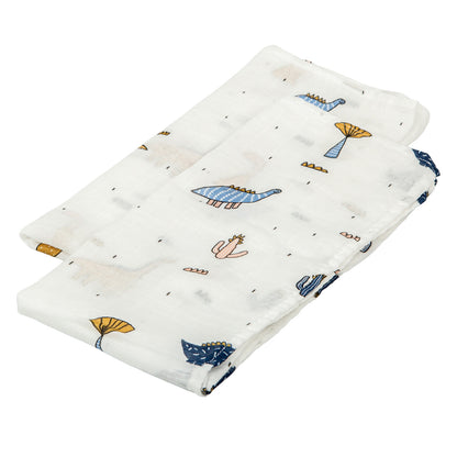 Paseo Bimbidreams Set 2 Gasitas Bambú 60X60 Cm Dinisaurius Multicolor multicolor para bebe
