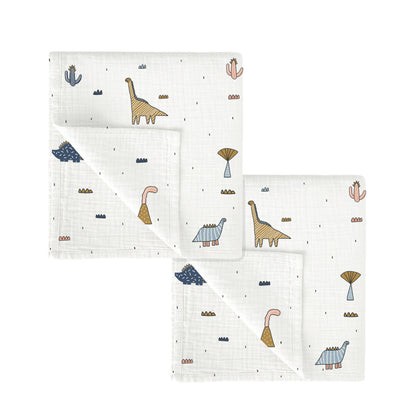 Paseo Bimbidreams Set 2 Gasitas Bambú 60X60 Cm Dinisaurius Multicolor multicolor para bebe