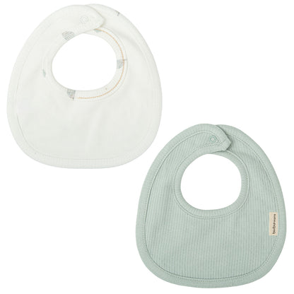 Para Comer Bimbidreams Pack 2 Baberos 19X19 Cm Blue Sky Blanco/Verde verde para bebe