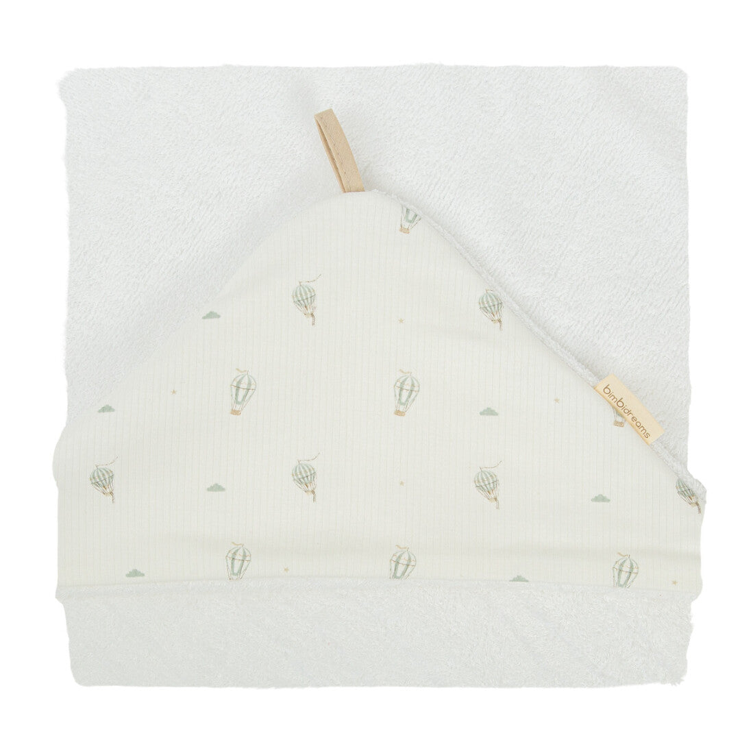Accesorios Bimbidreams Maxicapa De Baño 100X100Cm Blue Sky verde para bebe