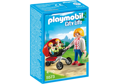Figuras Y Minimundos Playmobil Mama Con Carrito De Gemelos multicolor para niños