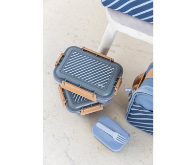 Para Comer Monnëka Nevera Rígida Stripes Azul multicolor para niños