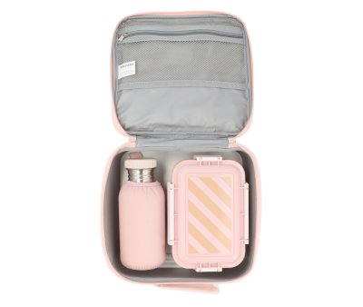 Para Comer Monnëka Nevera Rígida Big Stripes Pink multicolor para niños