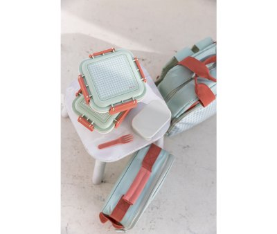 Para Comer Monnëka Nevera Rígida Stripes Sage multicolor para niños