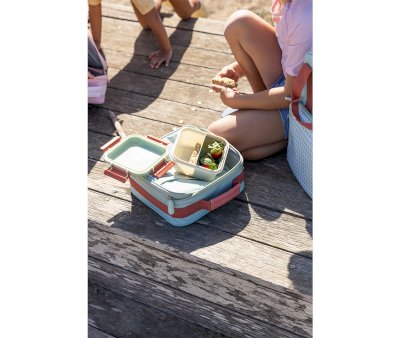 Para Comer Monnëka Nevera Rígida Stripes Sage multicolor para niños