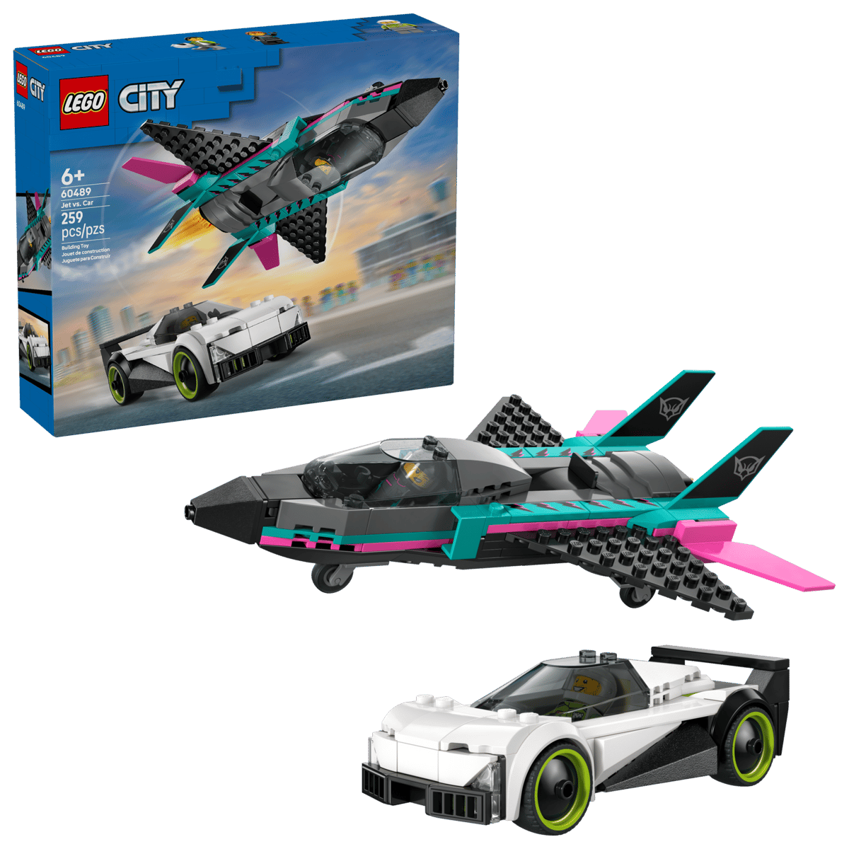 Construcciones Y Puzzles Lego Jet Vs. Coche multicolor para niños