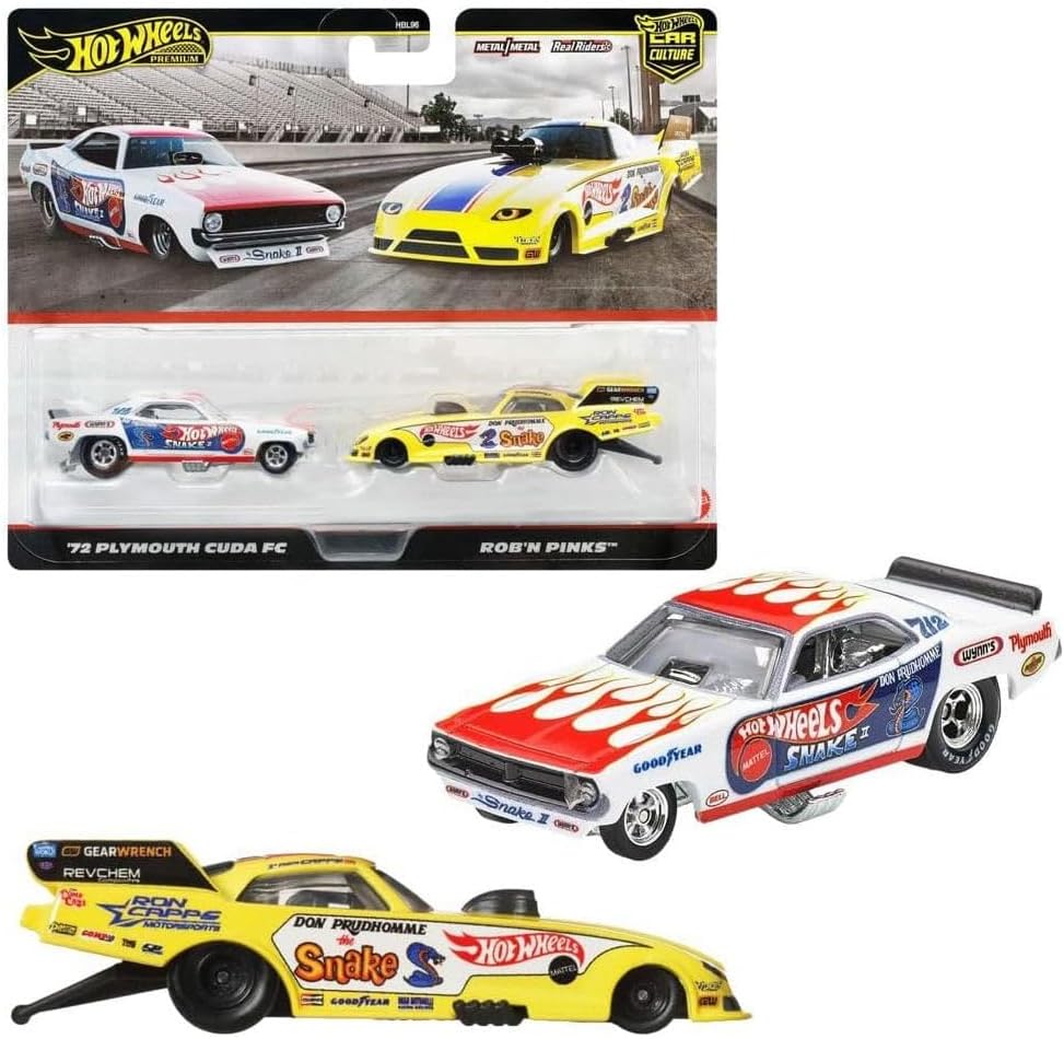 Vehículos Y Radiocontrol Mattel Games Hot Wheels Premium-Pack 2 Coches ´72 Plymouth Cuda Fc - Rob´N Pinks Tm multicolor para niños
