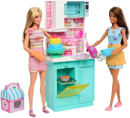 Muñecas Y Peluches Mattel Games "Barbie Malibu Y Brookling  Fiesta Pastelera" multicolor para niños