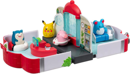 Figuras Y Minimundos Jazwares Sqal Playset Pokemon Center Squishalongs multicolor para niños