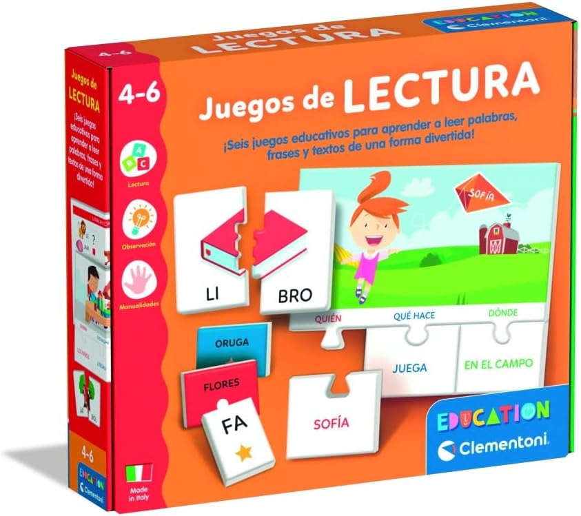 Juegos De Mesa  Juegos De Lectura multicolor para niños