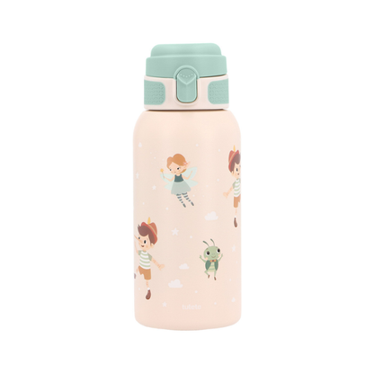 Para Comer Tutete Botella De Acero Térmica Con Pajita The Wooden Boy beige para niños